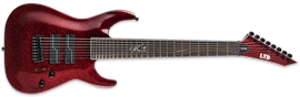 LTD SIGNATURE SERIES SC-608 Baritone Red Sparkle  8-String Electric Guitar  